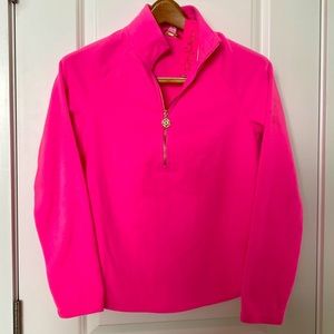 NWT Lilly Pulitzer Polar fleece Edgewater Popover in Prosecco Pink size XS